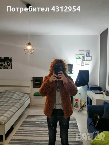 Рошаво късо палто, снимка 3 - Палта, манта - 53434749