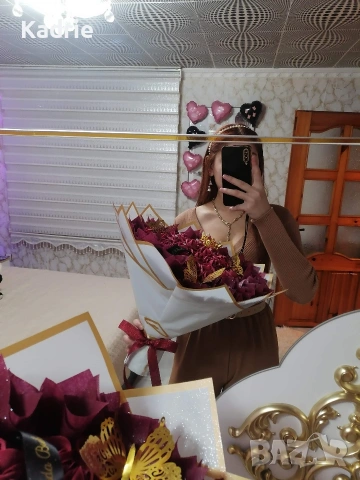 вечен букет от 50 рози , снимка 3 - Декорация за дома - 53272911