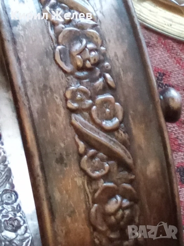 Античен поднос с дръжки декориран сребърен или посребрен 54307, снимка 15 - Антикварни и старинни предмети - 53601258