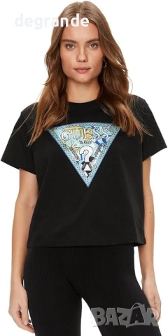 Памучна Тениска Guess, снимка 2 - Тениски - 53651155