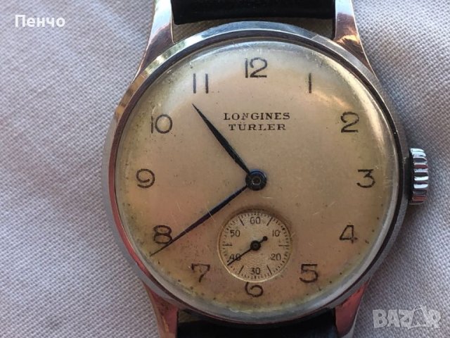 стар ръчен "LONGINES" - 1940/49г., снимка 3 - Антикварни и старинни предмети - 46490307