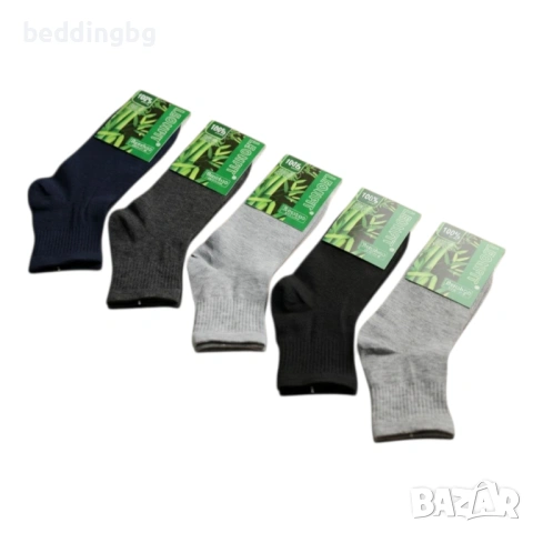 Мъжки Бамбукови Чорапи Leonfit – Антибактериални (40-43 и 43-46) 5чф., снимка 2 - Мъжки чорапи - 53956544