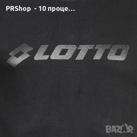 Мъжка тениска Lotto, 100 % памук, черна, снимка 4 - Тениски - 53620709