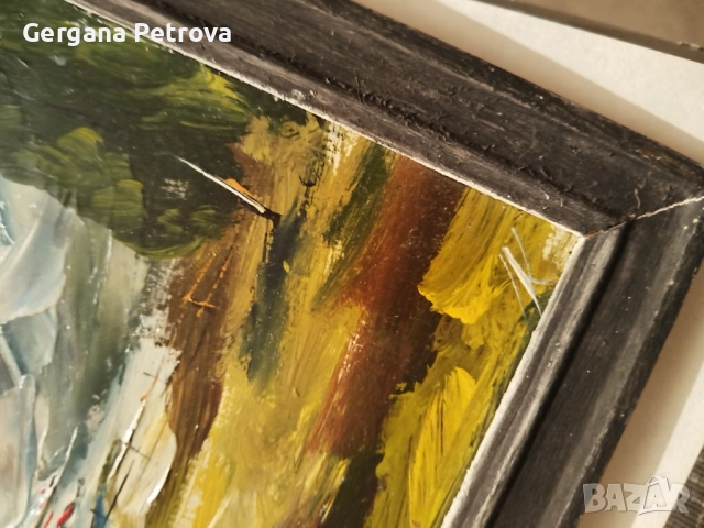 Картина масло с дървена рамка, снимка 2 - Картини - 52153699