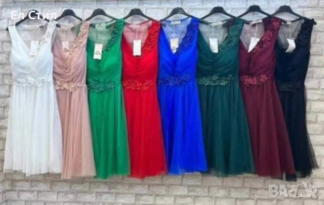 🌹Дамска рокля С тюл ,ГО до 108см