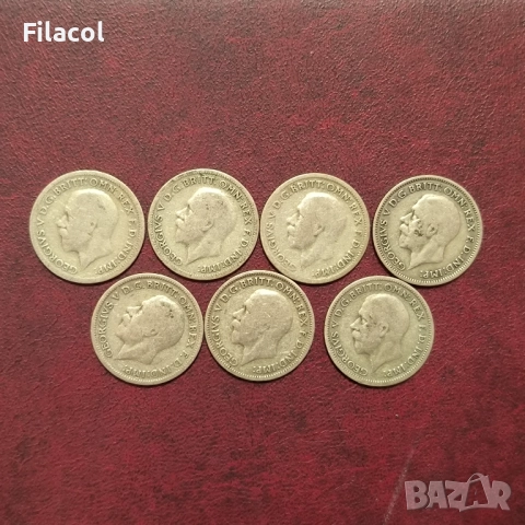 Великобритания серия 6 пенса 1930 - 1936 г. Джордж V, снимка 3 - Нумизматика и бонистика - 52790326