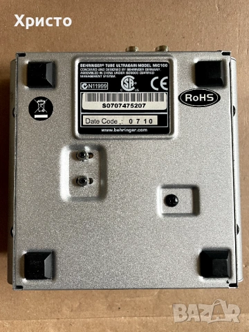 Лампов предусилвател Behringer MIC100, снимка 4 - Микрофони - 54277594