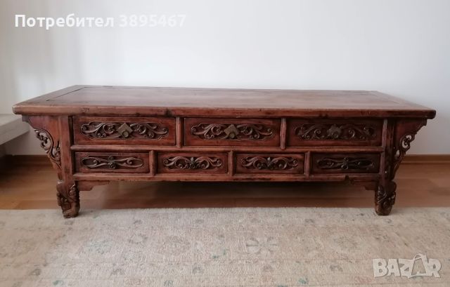 Антикварна азиатска маса в стил Цин, снимка 1 - Антикварни и старинни предмети - 46272151