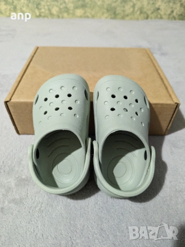 КК Детски чехли тип крокс | цвят мента | номер 23/24 13.5см