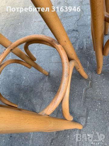 20бр. Бар стол от огънато дърво, 1950 г., виенски дървен стол от Thonet, снимка 4 - Столове - 46248105