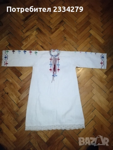Част на традиционна женска носия: фуста или част от,,сая". Риза ,,роба" с бродерии. , снимка 8 - Антикварни и старинни предмети - 53955031