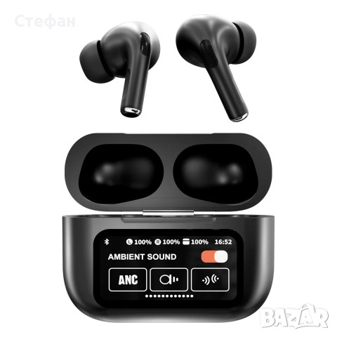 Безжични слушалки Xmart – TWS-10, ANC, Екран, Черни , снимка 10 - Слушалки и портативни колонки - 52953512