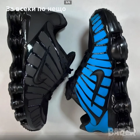 Nike Shox TL Black & Blue Thermoreactive Мъжки Маратонки С Кутия👟Мъжки Спортни Обувки Код S430, снимка 2 - Маратонки - 53801235