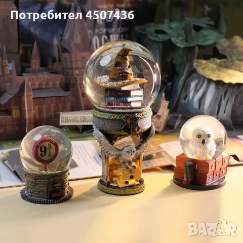 Universal Studios Хари Потър Снежен Кристален глобус сова Хедуиг , Ръчно рисуван , снимка 7 - Декорация за дома - 52739592