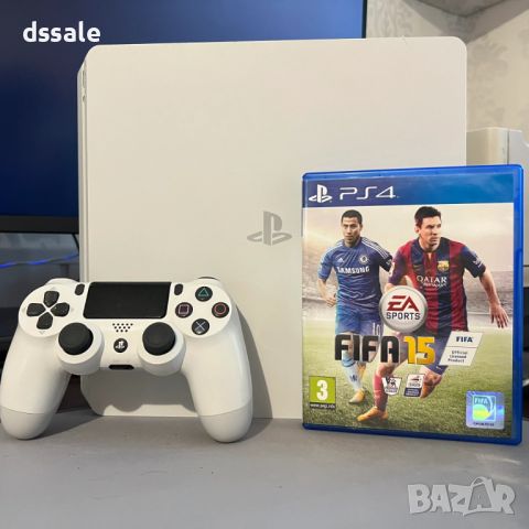 Playstation 4 500GB White Fifa 15 с контролер SLIM PS4, снимка 1 - PlayStation конзоли - 46080701