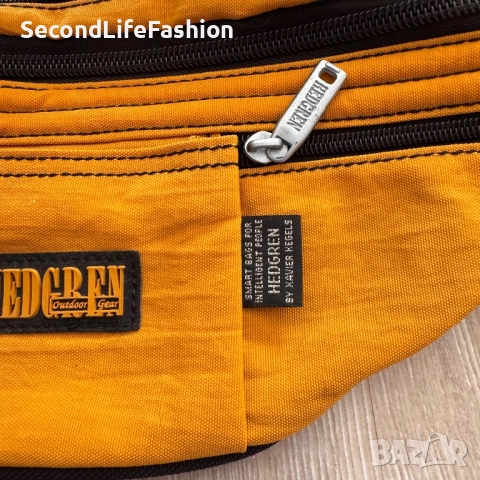 Винтидж чанта за кръста HEDGREN, жълта, снимка 2 - Чанти - 52180456