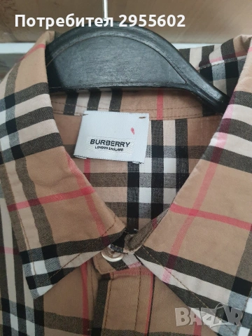 Burberry риза с къс ръкав М, снимка 2 - Ризи - 53756243