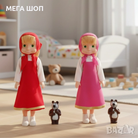 Голяма музикална детска кукла Маша от Маша и Мечокът