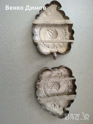 Възрожденски автентични сребърни пафти  и сърмен колан със  златни нишки  19 век, снимка 11 - Антикварни и старинни предмети - 53679173