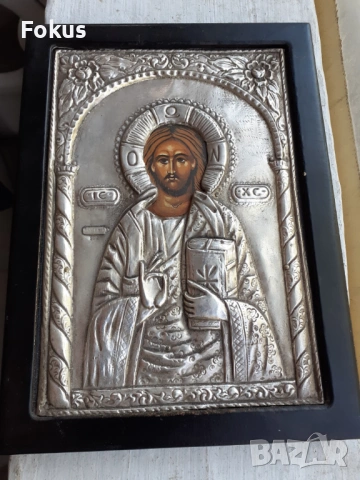 Голяма сребърна икона със сертификат, снимка 5 - Антикварни и старинни предмети - 53429951