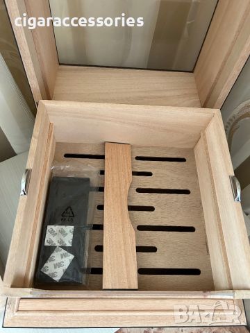Хумидор кутия за пури с карбоново покритие, снимка 2 - Табакери - 42804653