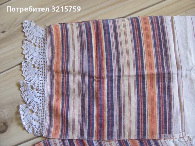 19в. кърпа, месал, ръчно тъкан кенар , дантела, 76х30см., снимка 2 - Антикварни и старинни предмети - 50421265