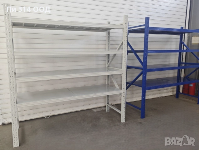 Метален стелаж с 4 рафта, снимка 14 - Стелажи и щандове - 51653266