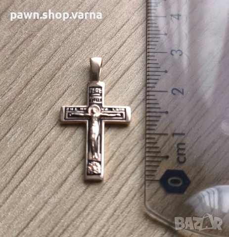 Златен кръст – проба 585 с лазерно клеймо, снимка 4 - Колиета, медальони, синджири - 50829750