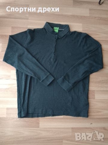 Сива блуза  с дълъг ръкав Hugo Boss (XL), снимка 2 - Тениски - 46226437