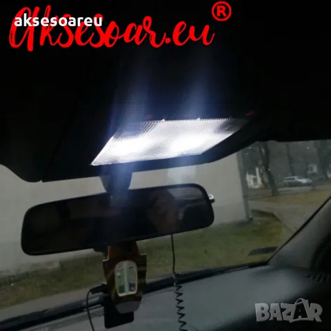 2 бр. Габаритни LED крушки BA15S габарити стопове 1156 с 50 SMD лед диода DC 12V 24V Паркинг Задни с, снимка 15 - Аксесоари и консумативи - 47592676