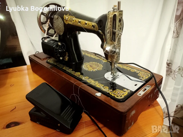 Ретро шевна машина с електрически педал, снимка 4 - Други машини и части - 53053443