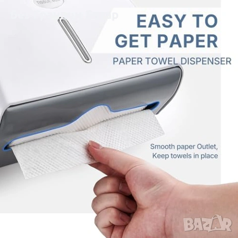 Нов Стенен диспенсър за кърпи за ръце 200+ листа, без пробиване баня, снимка 4 - Други стоки за дома - 53645513