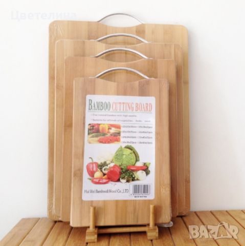 Бамбукова кухненска дъска с дръжка – Идеалният партньор за вашата кухня, снимка 1 - Други - 46239739