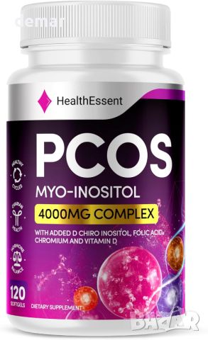 PCOS добавка, Myo инозитол, хормонален баланс за жени, веган и без глутен – 120 капсули