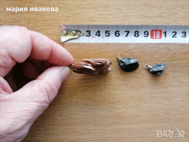 Лот висулки яспис тектити на сребърни  носачи, снимка 4 - Колиета, медальони, синджири - 53217595