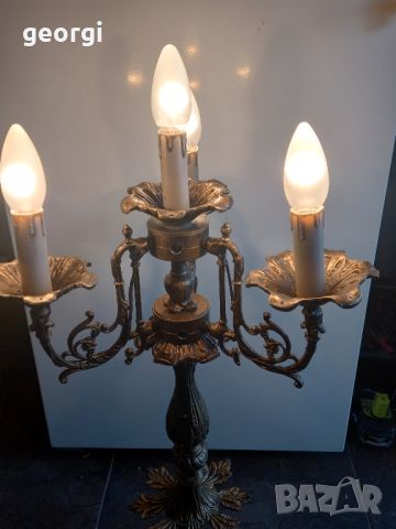 подова лампа с кристални висулки, снимка 12 - Настолни лампи - 45081272