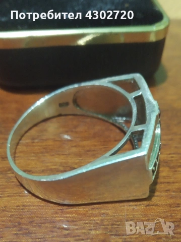 Мъжки сребърен 925 пръстен, 21 мм., снимка 8 - Пръстени - 53620803