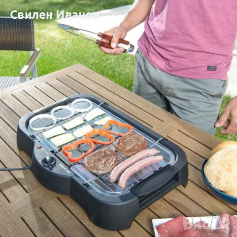 Електрическо барбекю Taurus Maxim’s Plus – 2000W, регулируем термостат, съд за вода, вътрешна и външ, снимка 5 - Барбекюта - 51531928