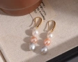 Висящи Обеци с сладководни перли , снимка 12
