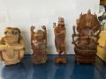 Уникална дървена фигура,дърворезба Буда, снимка 1 - Декорация за дома - 44842327