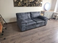 Сив кожен диван двойка - телешки бокс, снимка 7