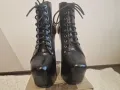 Jeffrey Campbell Дамски боти на платформа Handmade Естествена кожа, снимка 3