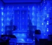 LED лампички тип завеса с падащи капки водопад, снимка 2