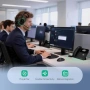 Нов Офис хедсет QD към RJ9 с кожени наушници и чист звук Телефонна слушалка за бюро телефон, снимка 6