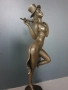 36см-3кг Gory статуетка/френска бронзова скулптура/Арт Нуво фигура кабаретна танцьорка, снимка 3