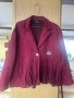 Велурено сако в бордо с ресни, снимка 1