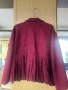 Велурено сако в бордо с ресни, снимка 3