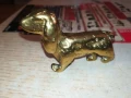 ЗАЯВЕНО-КУЧЕ-МЕД/МЕСИНГ 7х5х2см-МАСИВНА ФИГУРА ОТ АНГЛИЯ 1907252017, снимка 1