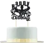 Културист спортист с гири щанга Happy Birthday картонен топер украса декор за торта рожден ден, снимка 2
