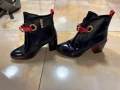 Подарявам - дамски тъмно сини лачени боти Елиза Eliza номер - 36 стелка - 23см. ток - 7см., снимка 2